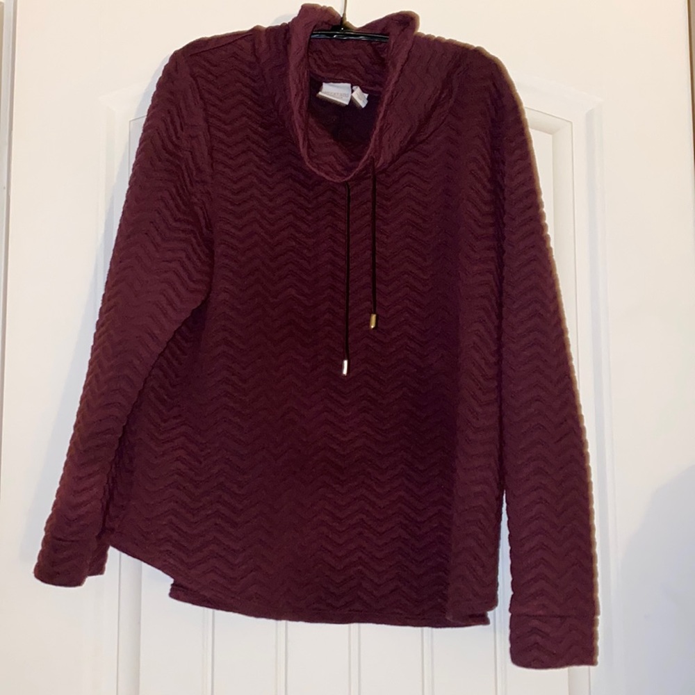 Chicos chevron cowl sweater